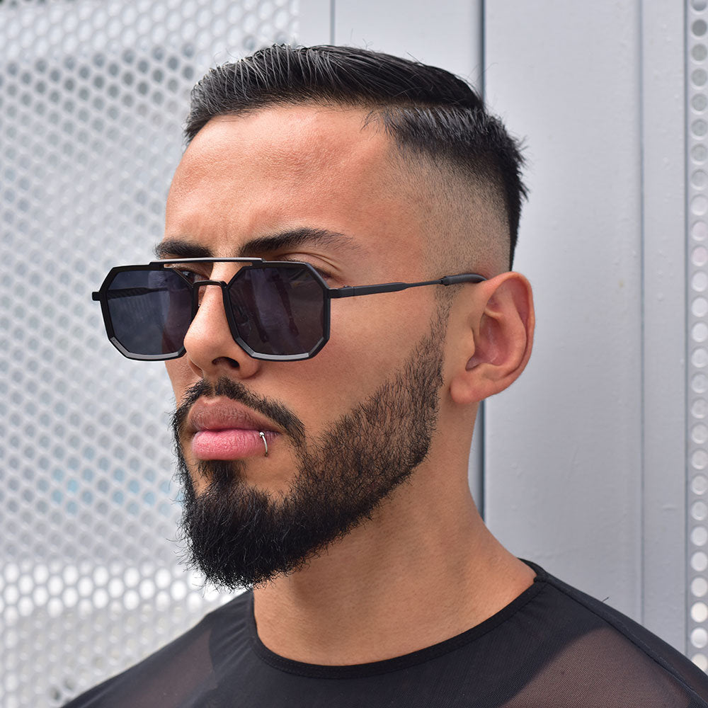 Gafas hexagonal black