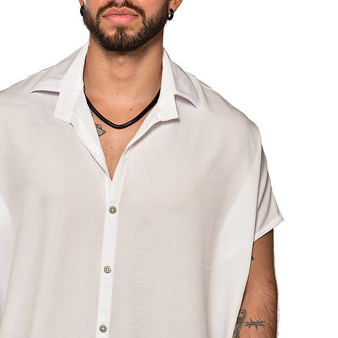 Bluson oversize extragrande blanco