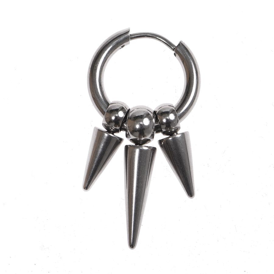 Punk silver earring