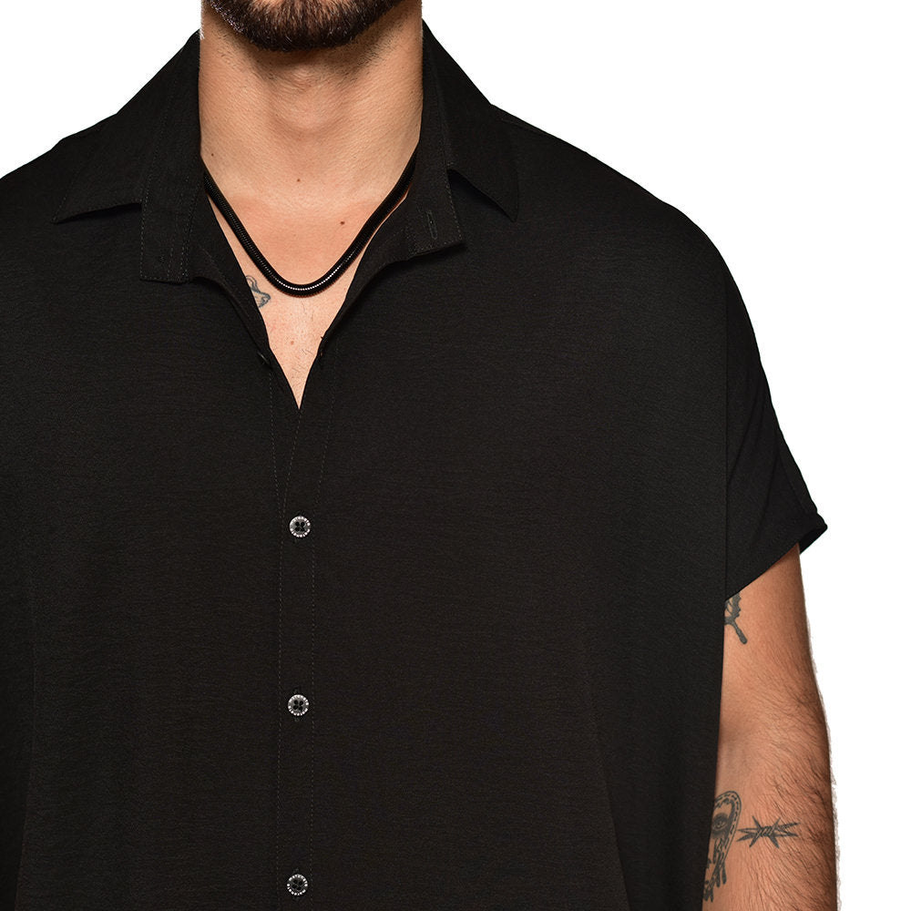 Bluson oversize extragrande negro