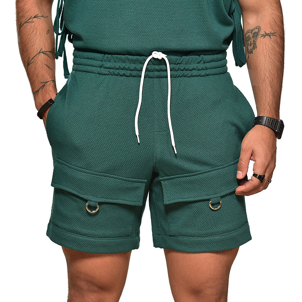 Emerald lace frannel shorts
