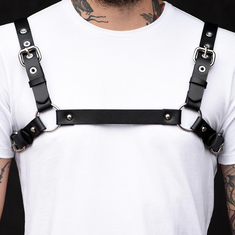 Harness black short chest