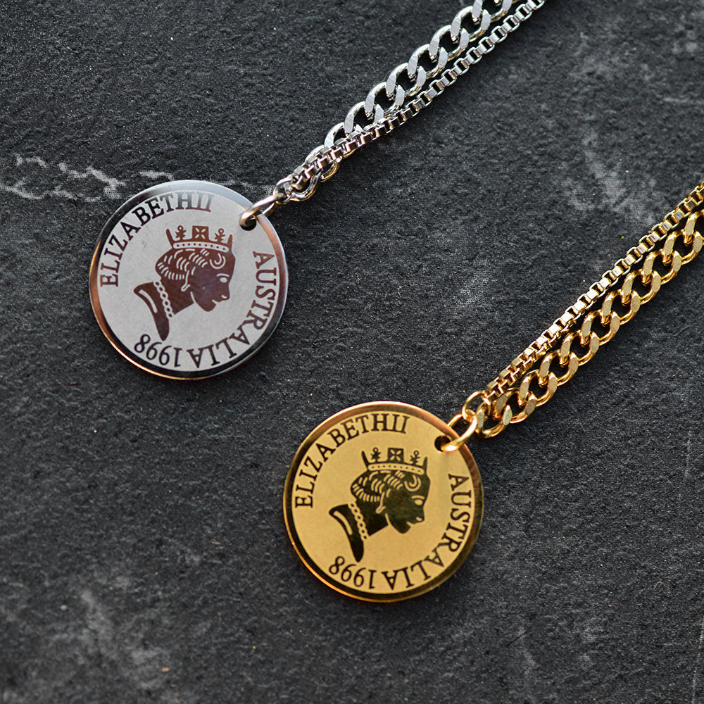 Currency necklace 56cm
