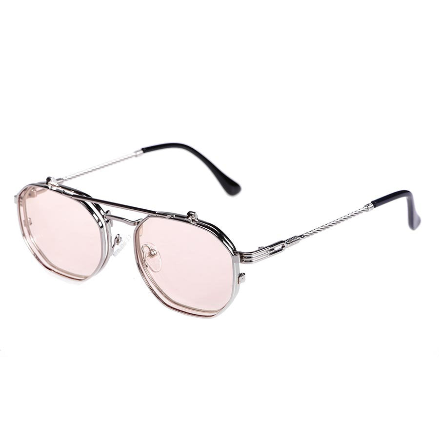 Gafas retro flip-up clear