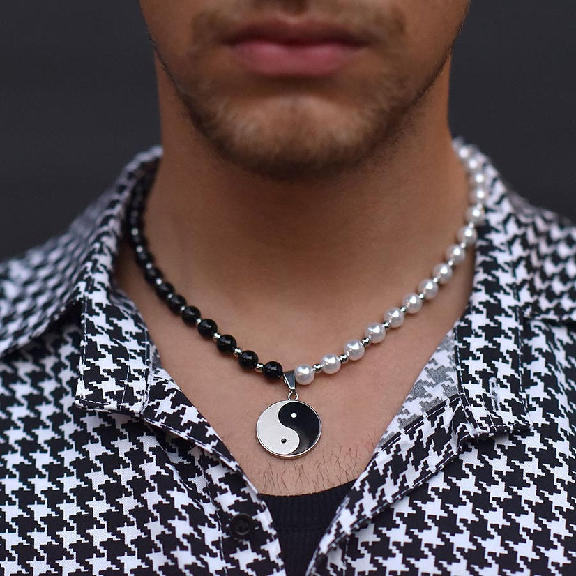 Ying yang pearl necklace 50cm