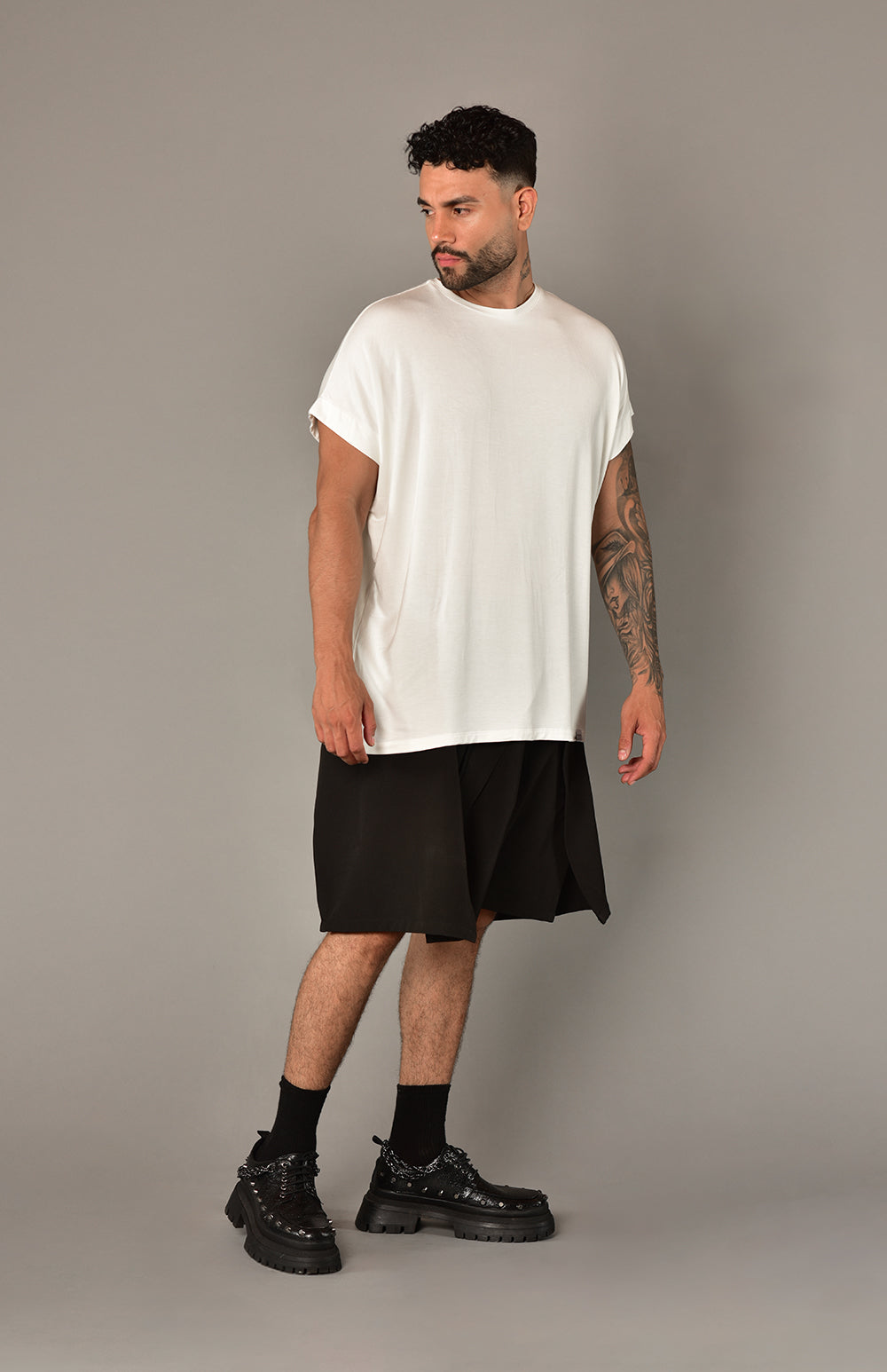 Camiseta blusón manga Japonesa ivory