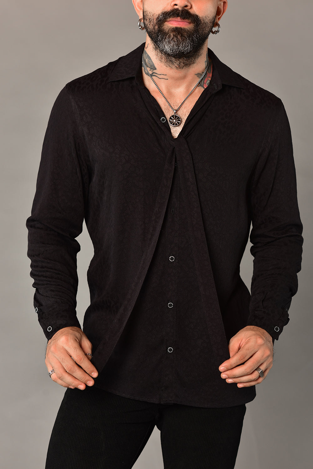 Camisa manga larga leopard