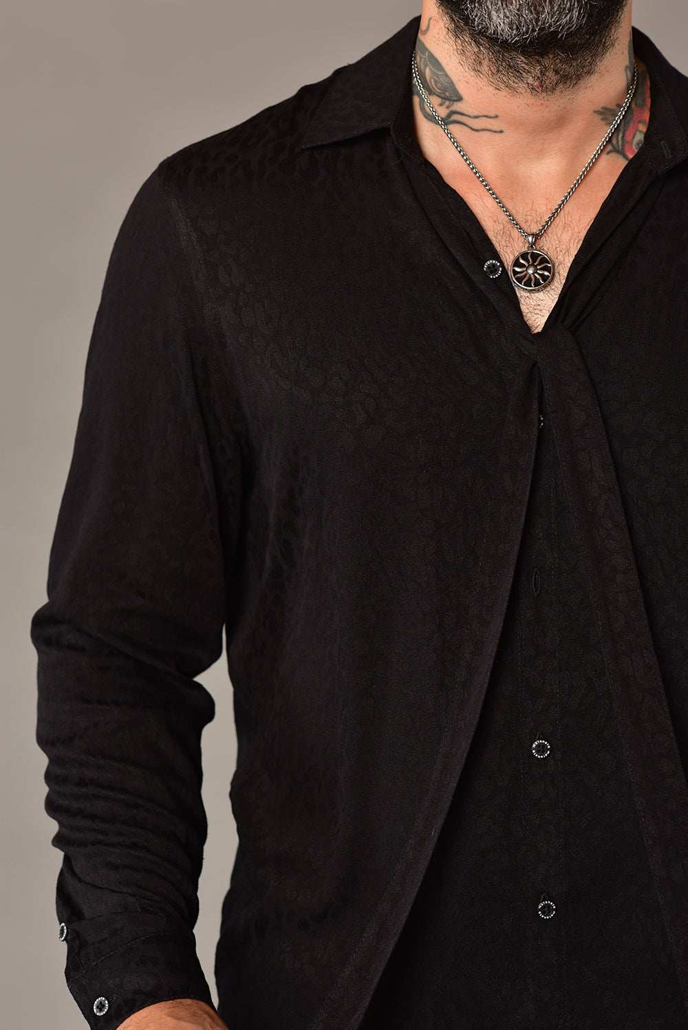 Camisa manga larga leopard