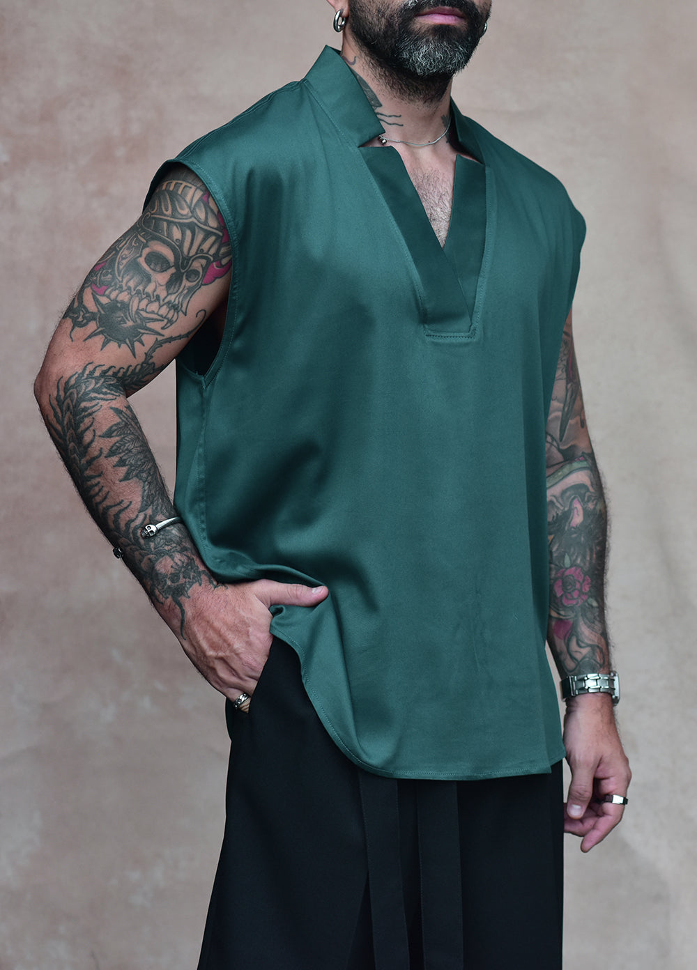 Camisa verushka oversize esmeralda