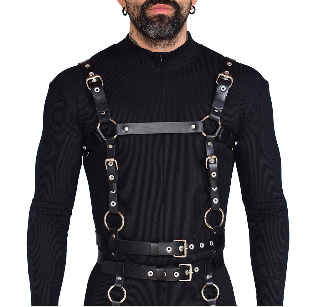 Arnés torso, pecho y pierna.