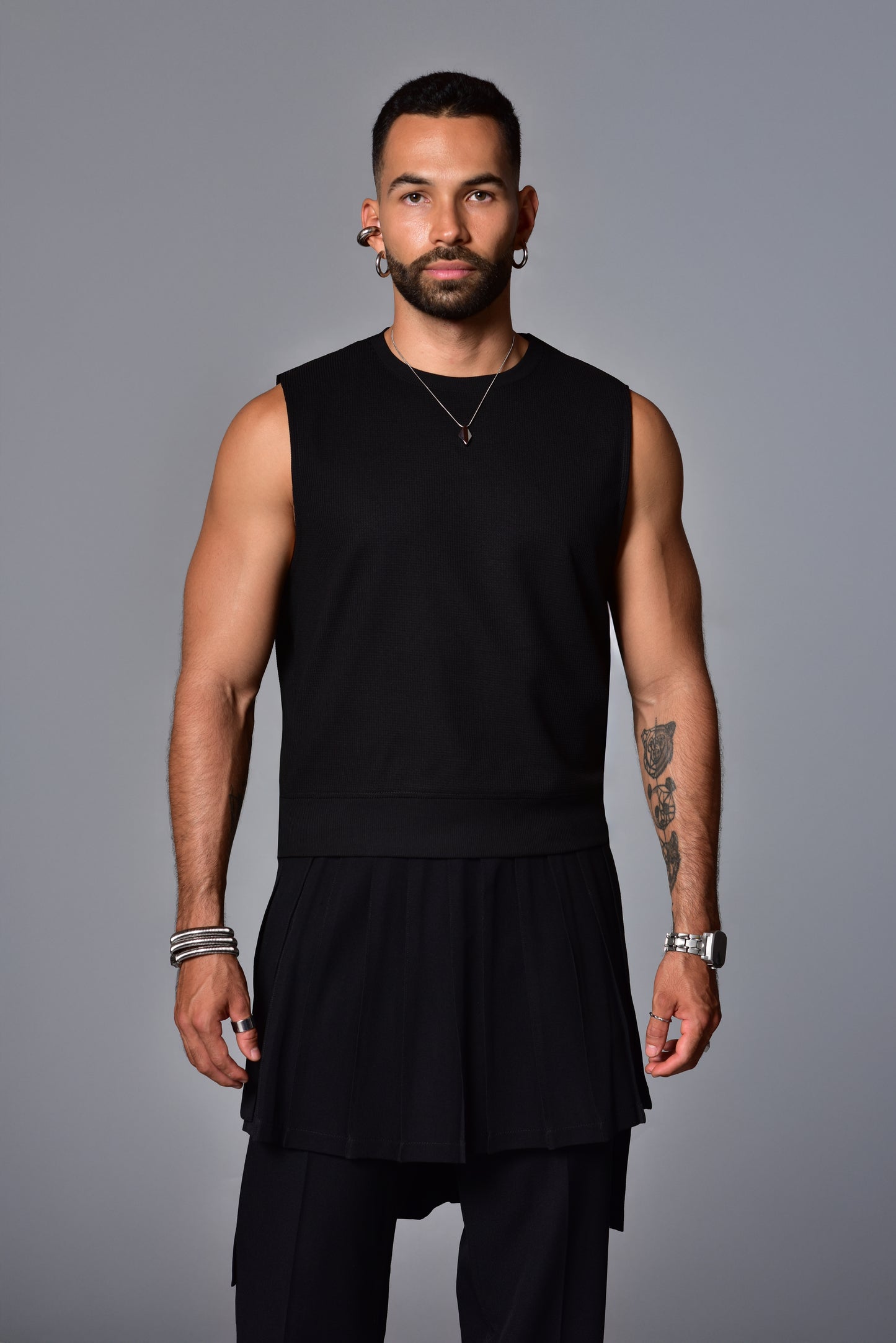 Camiseta crop top negra