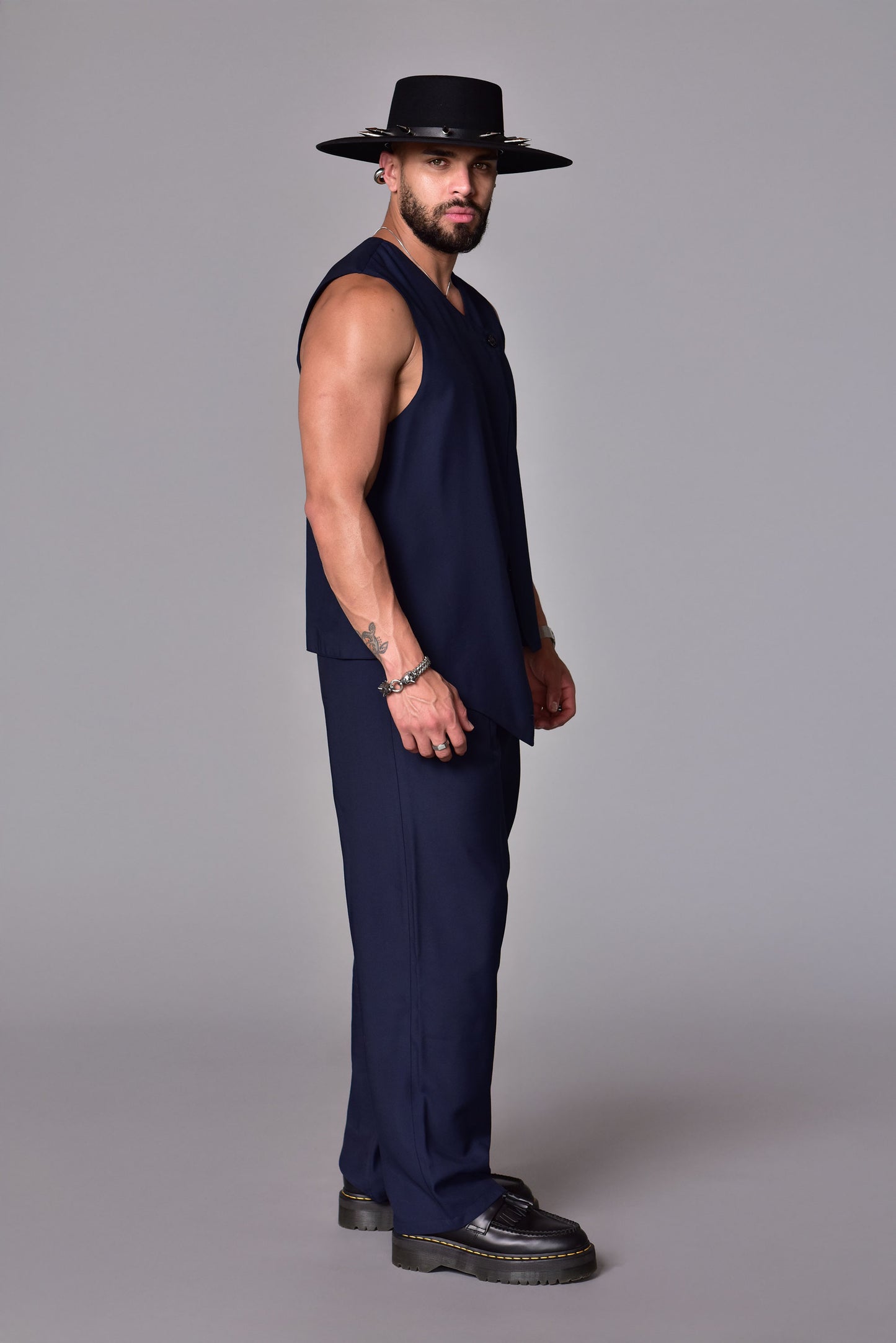 Pantalón wide leg turqui