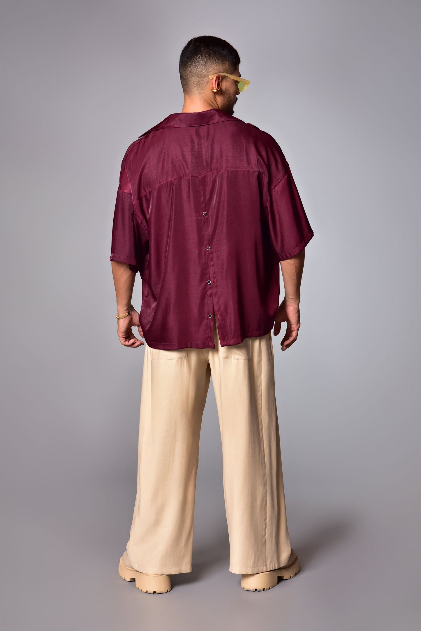 Pantalon ultra wide leg beige