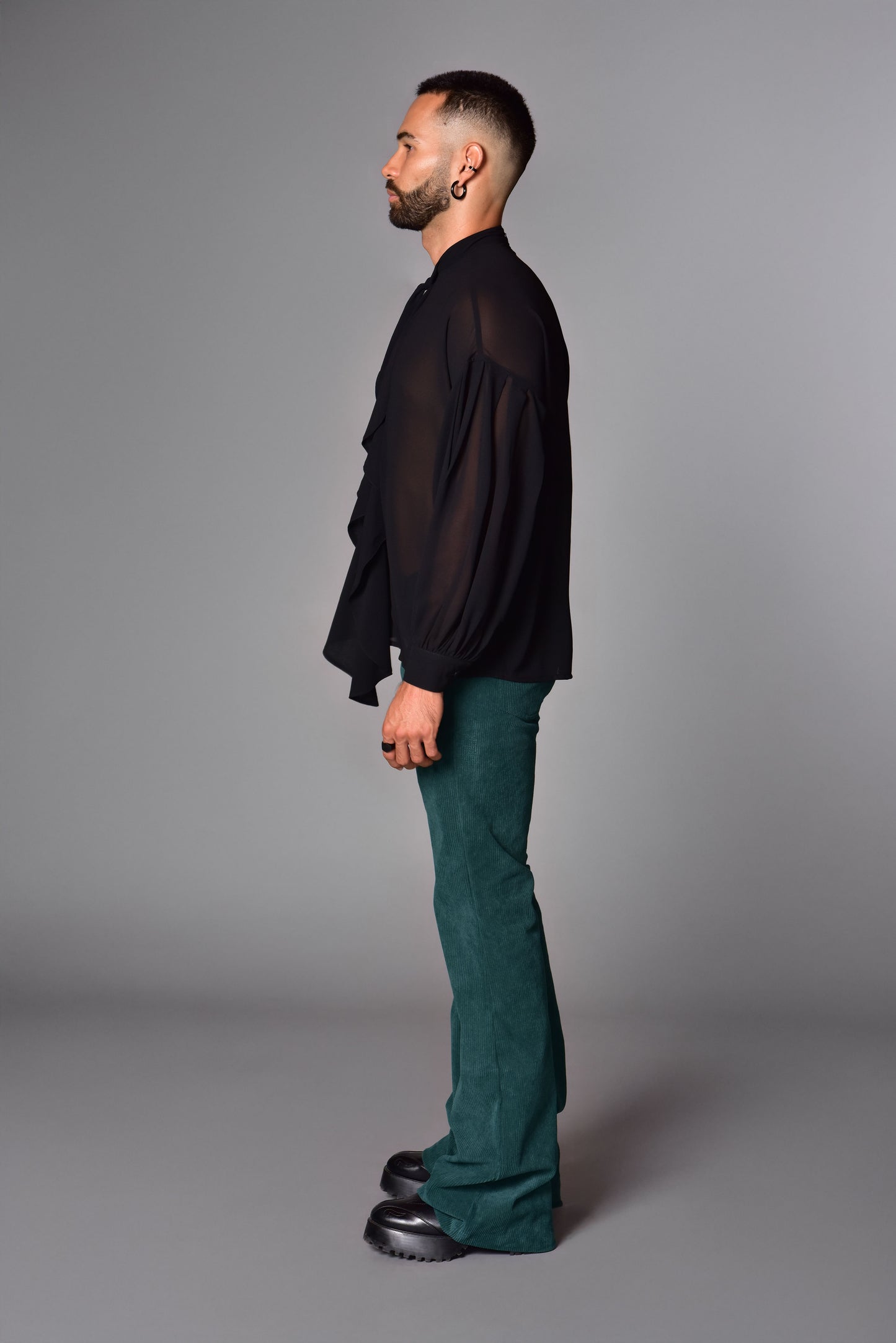 Camisa Elora Ruffled Sheer