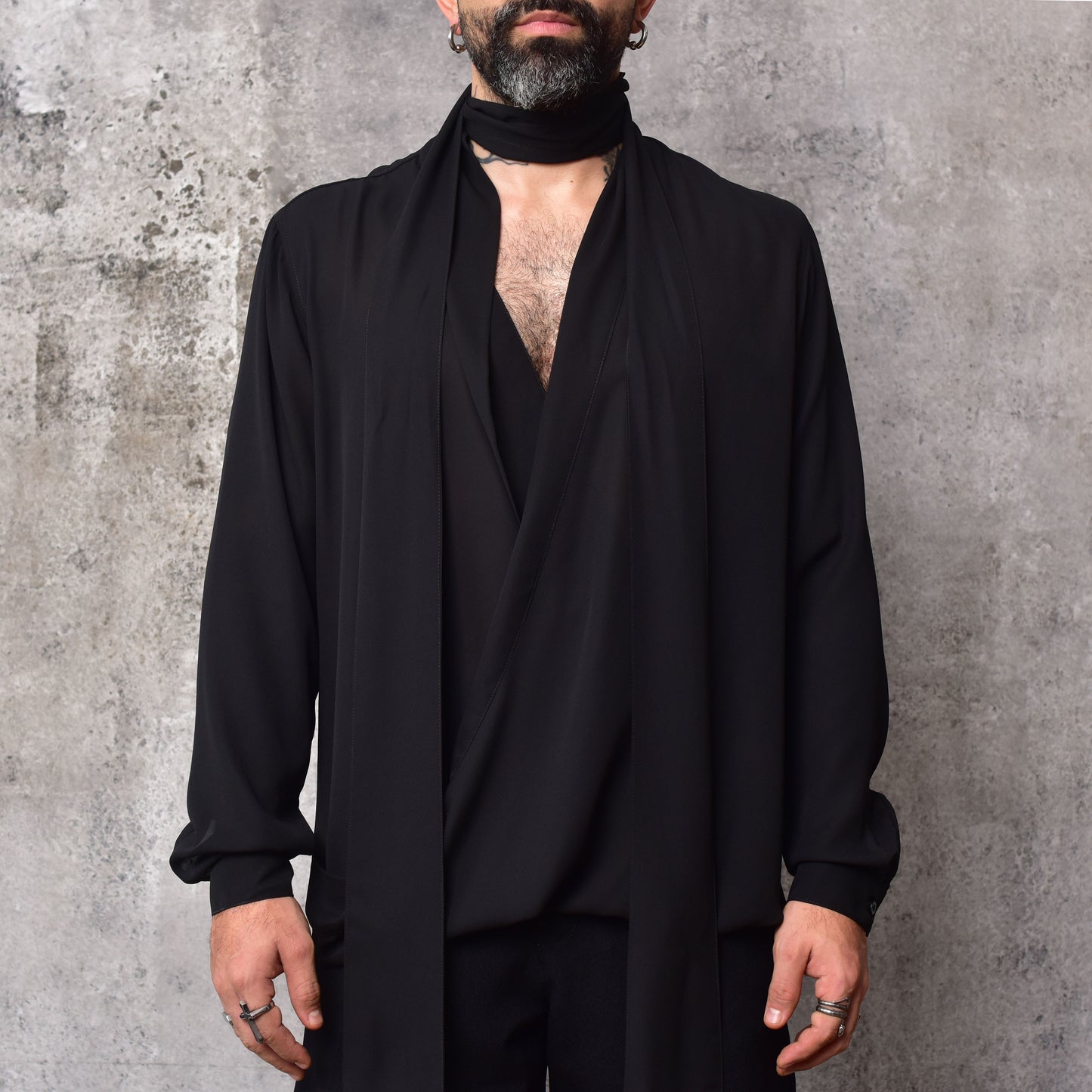 Camisa quantum manga larga black