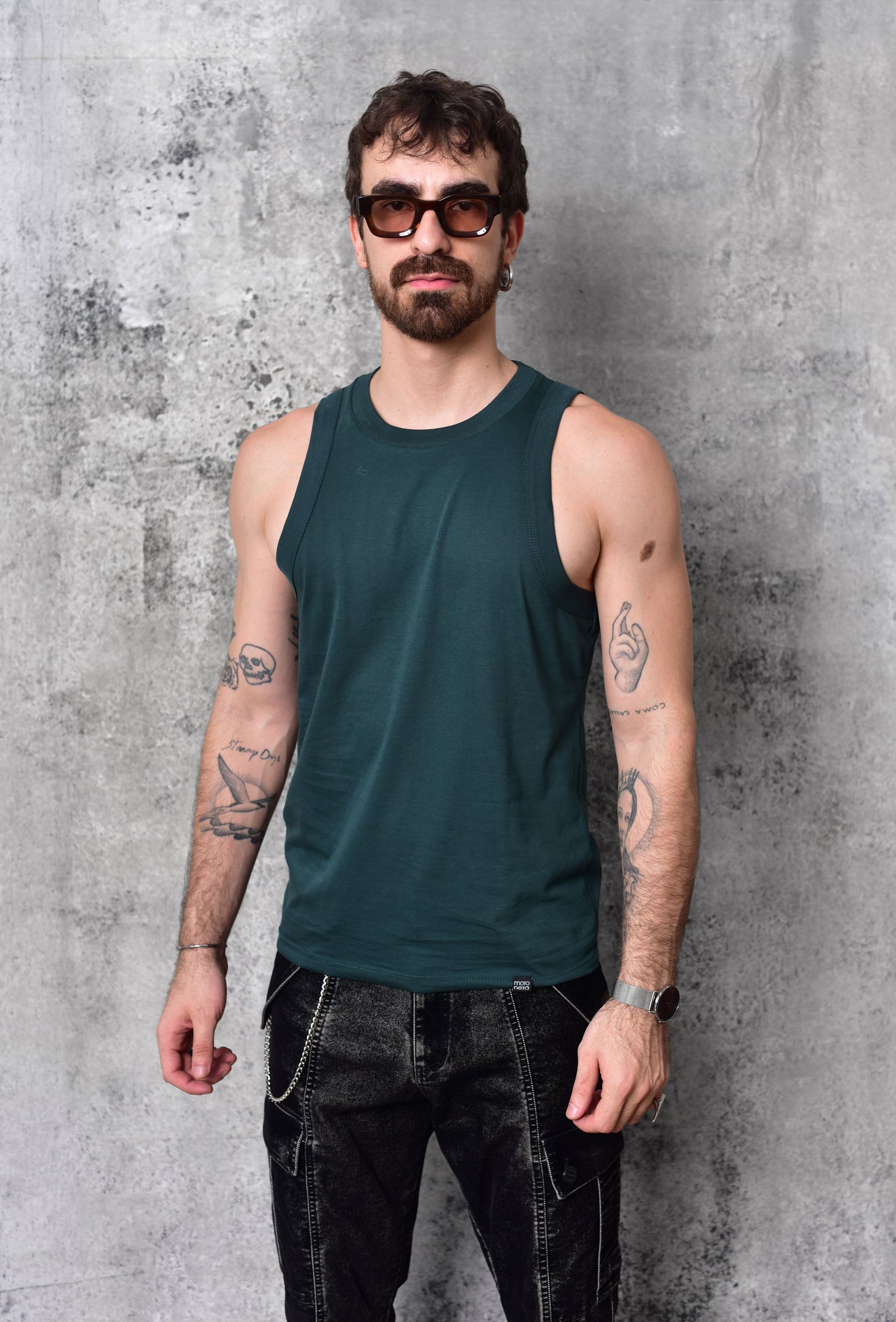 Camiseta esqueleto verde esmeralda