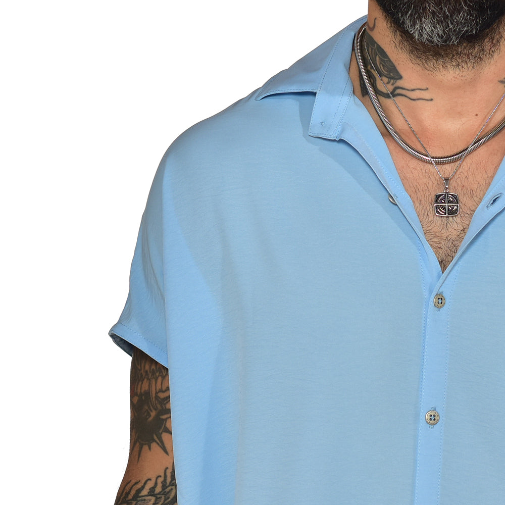 Bluson oversize extragrande azul cielo