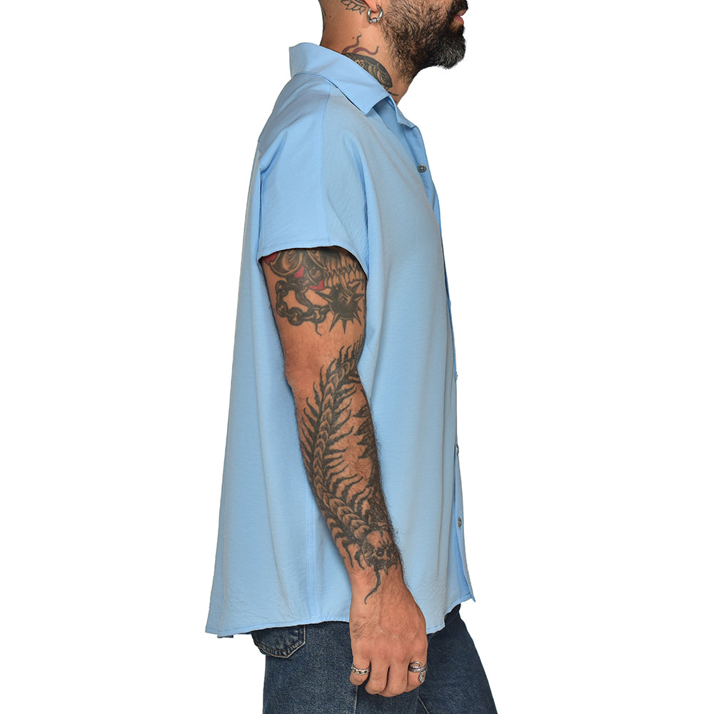 Bluson oversize extragrande azul cielo