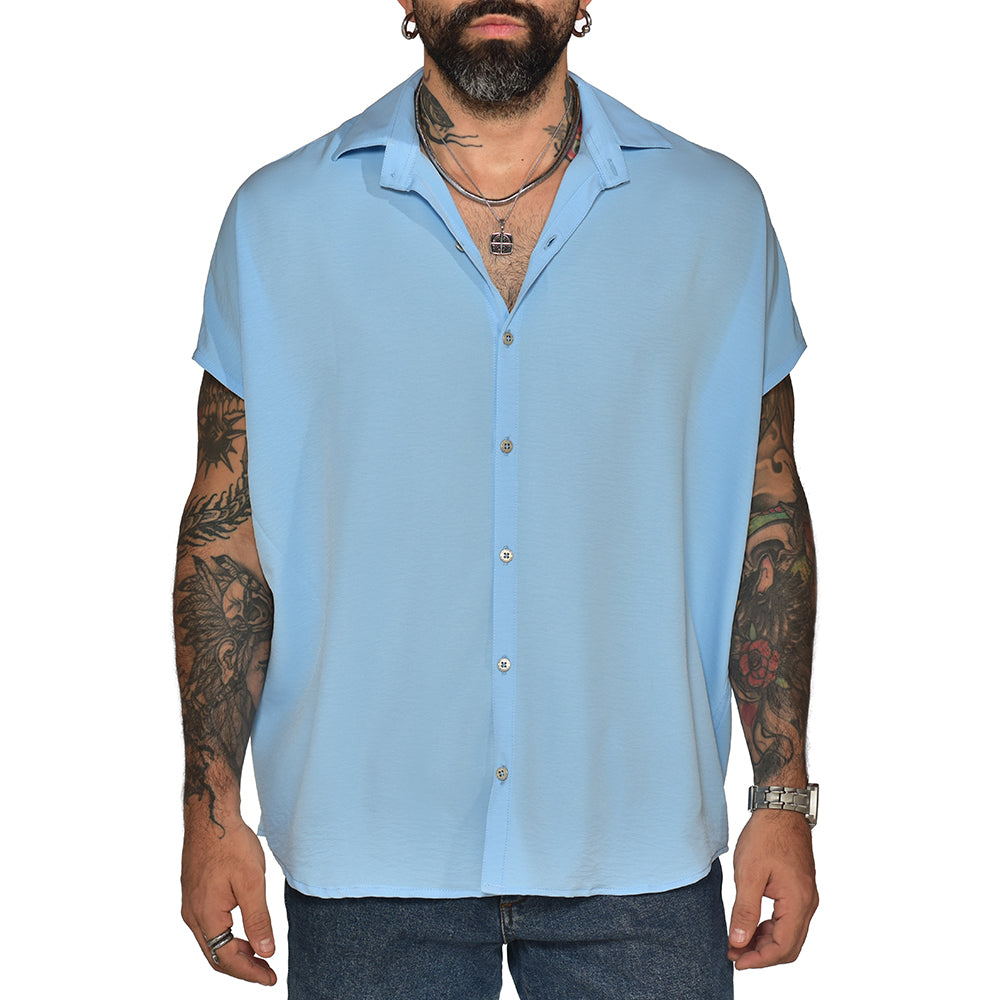 Bluson oversize extragrande azul cielo