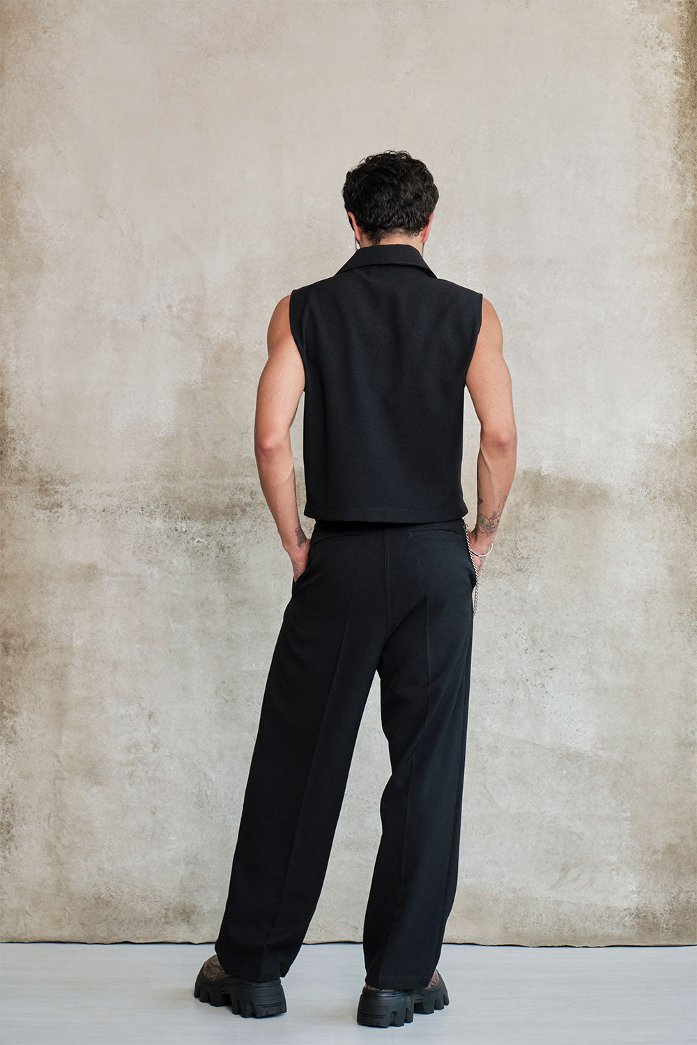 Chaleco tailored old money black