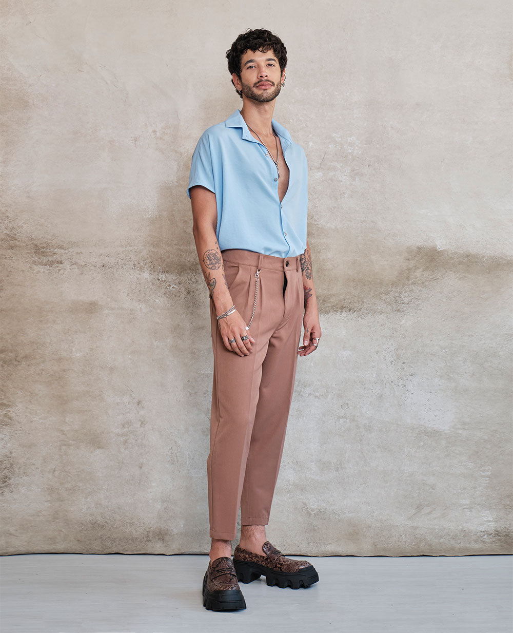 Bluson oversize extragrande azul cielo