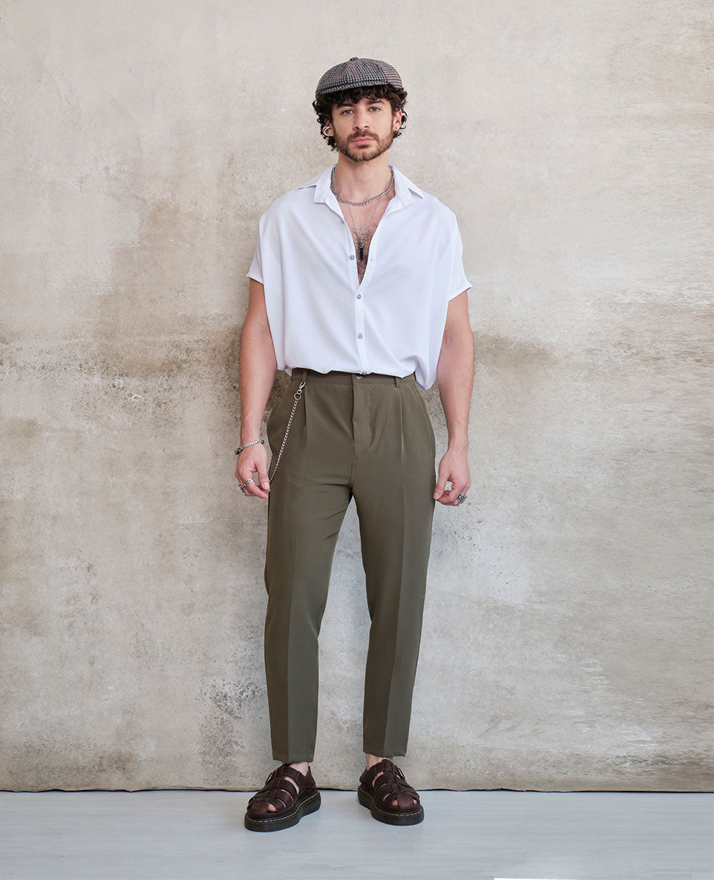 Bluson oversize extragrande blanco