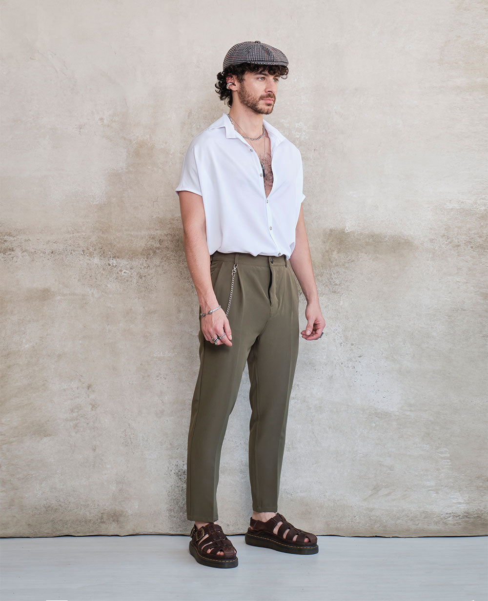 Bluson oversize extragrande blanco