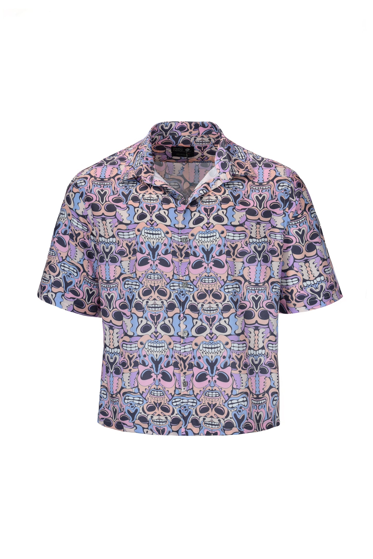 Camisa Retro Skull Pattern