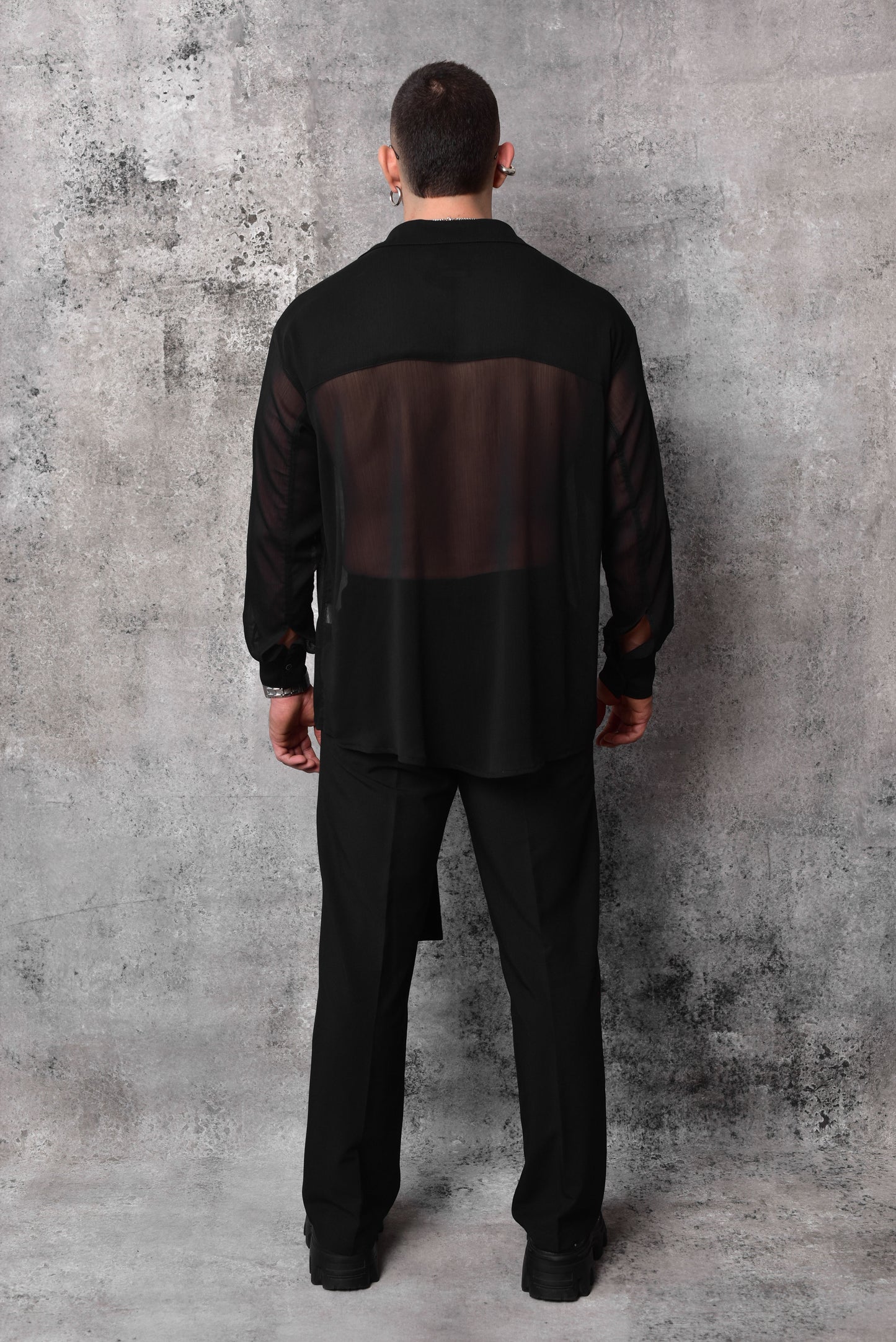 Camisa phantom essential transparente black