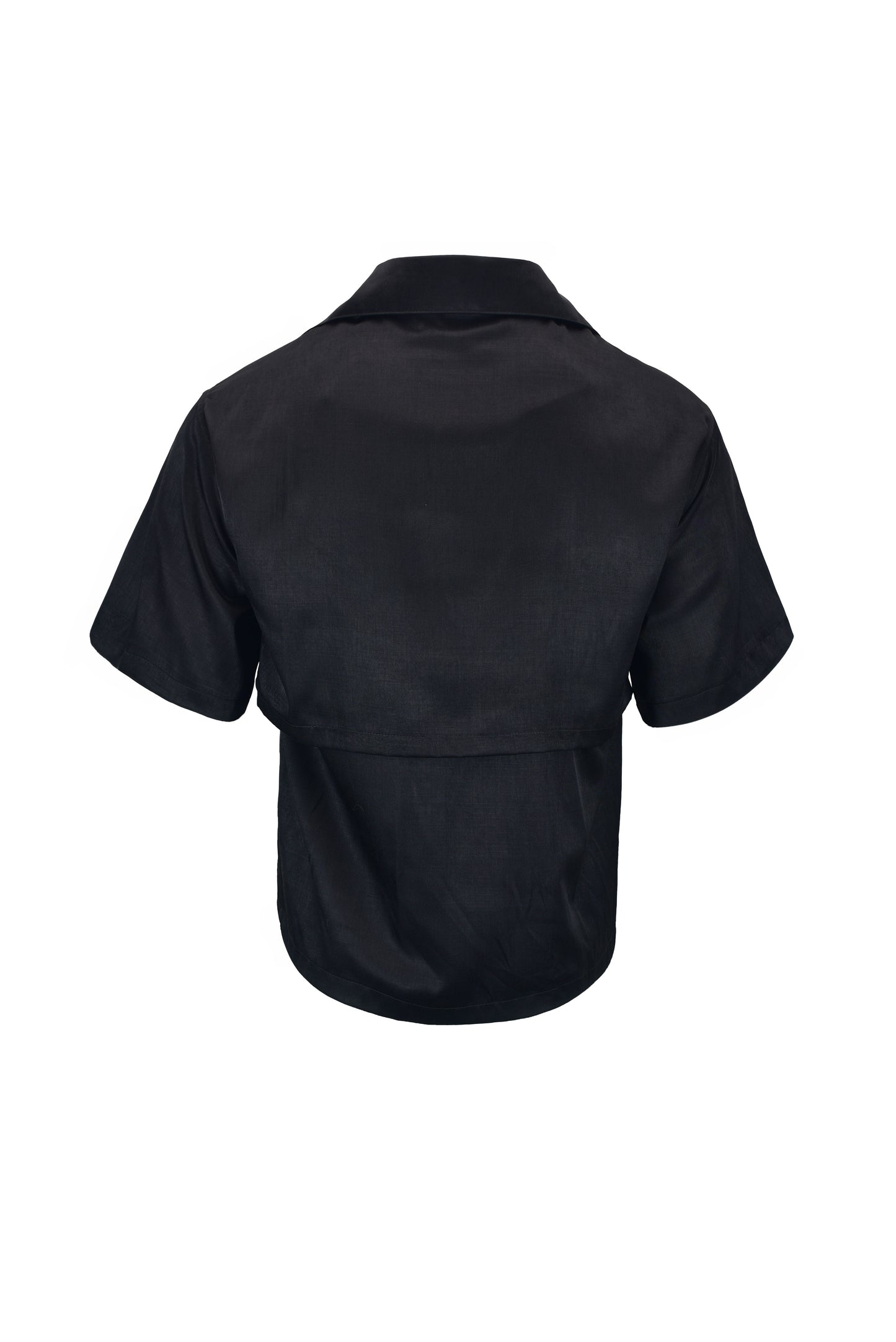 Camisa relaxed fit satin negra