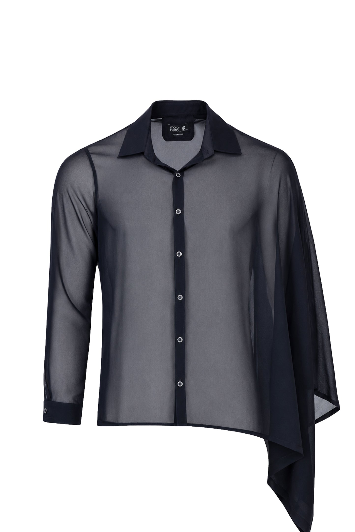 Camisa asimetrica velo black