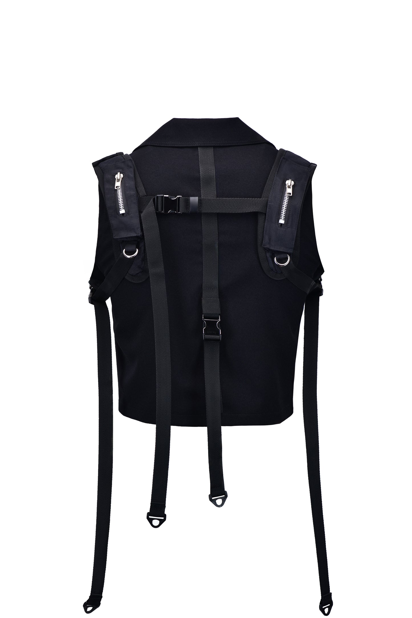 Chaleco old money techwear negro