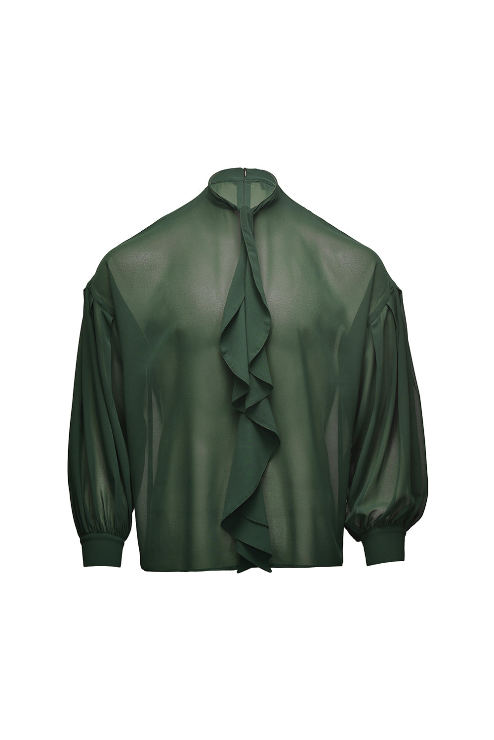 Camisa Elora Ruffled Sheer