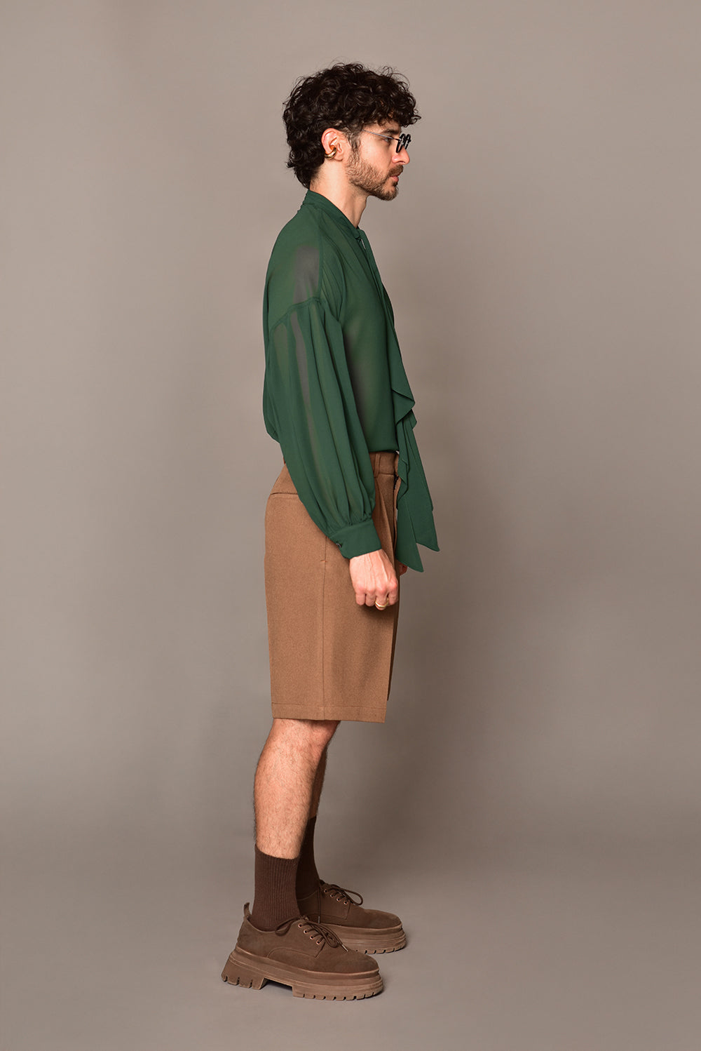 Camisa Elora Ruffled Sheer