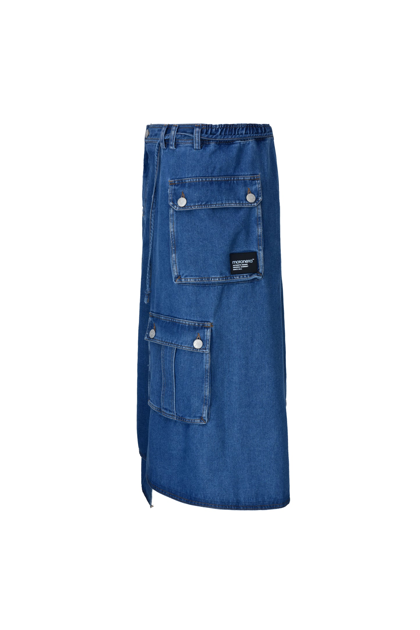 Falda techwear neocargo denim azul