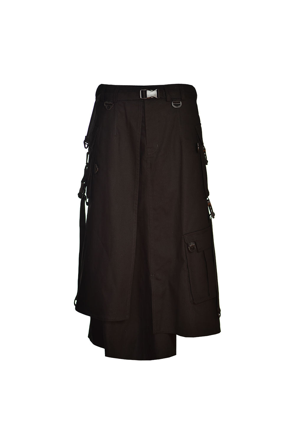 Falda techwear cargo negro