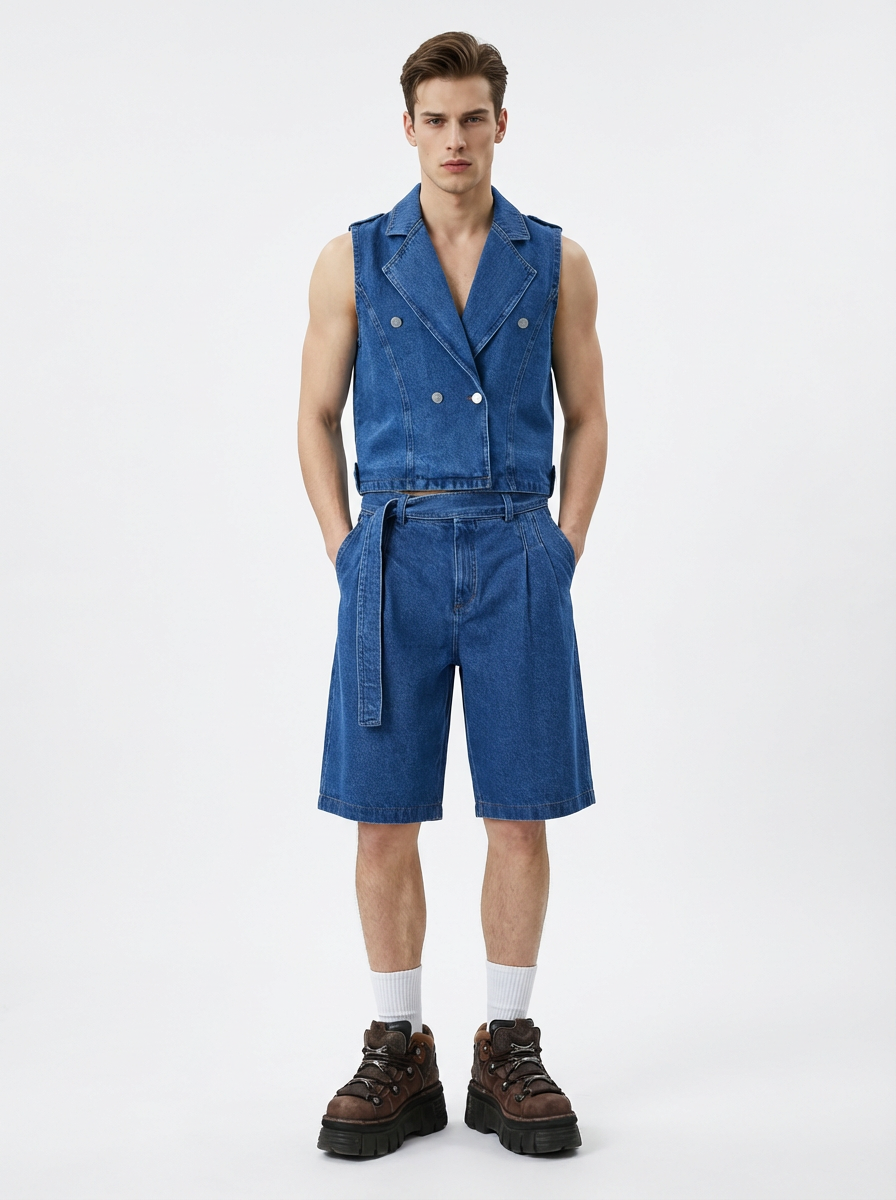 Chaleco tailored old money denim
