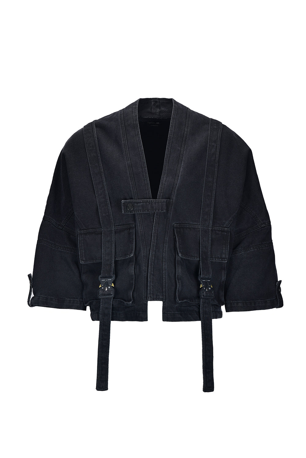 Kimono cargo denim negro