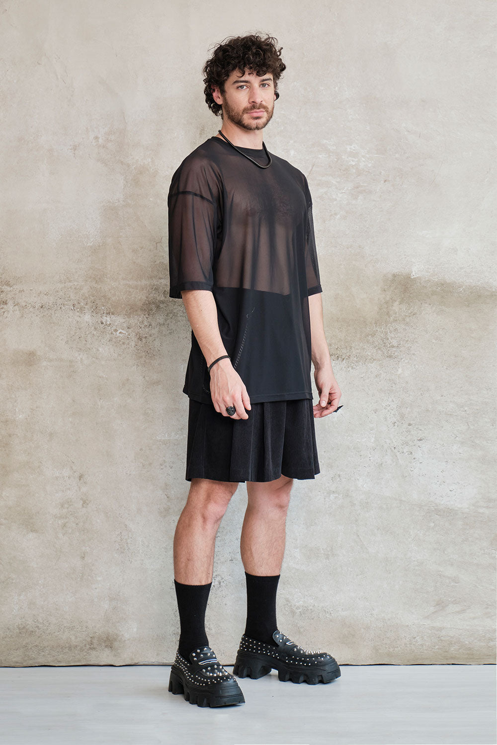 Falda pantalon pleated black