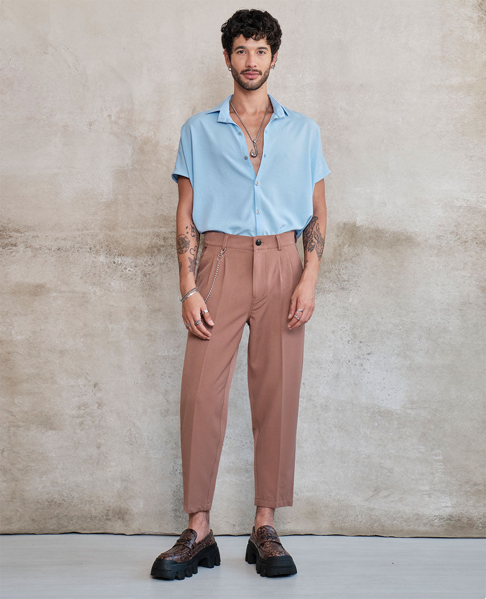 Bluson oversize extragrande azul cielo
