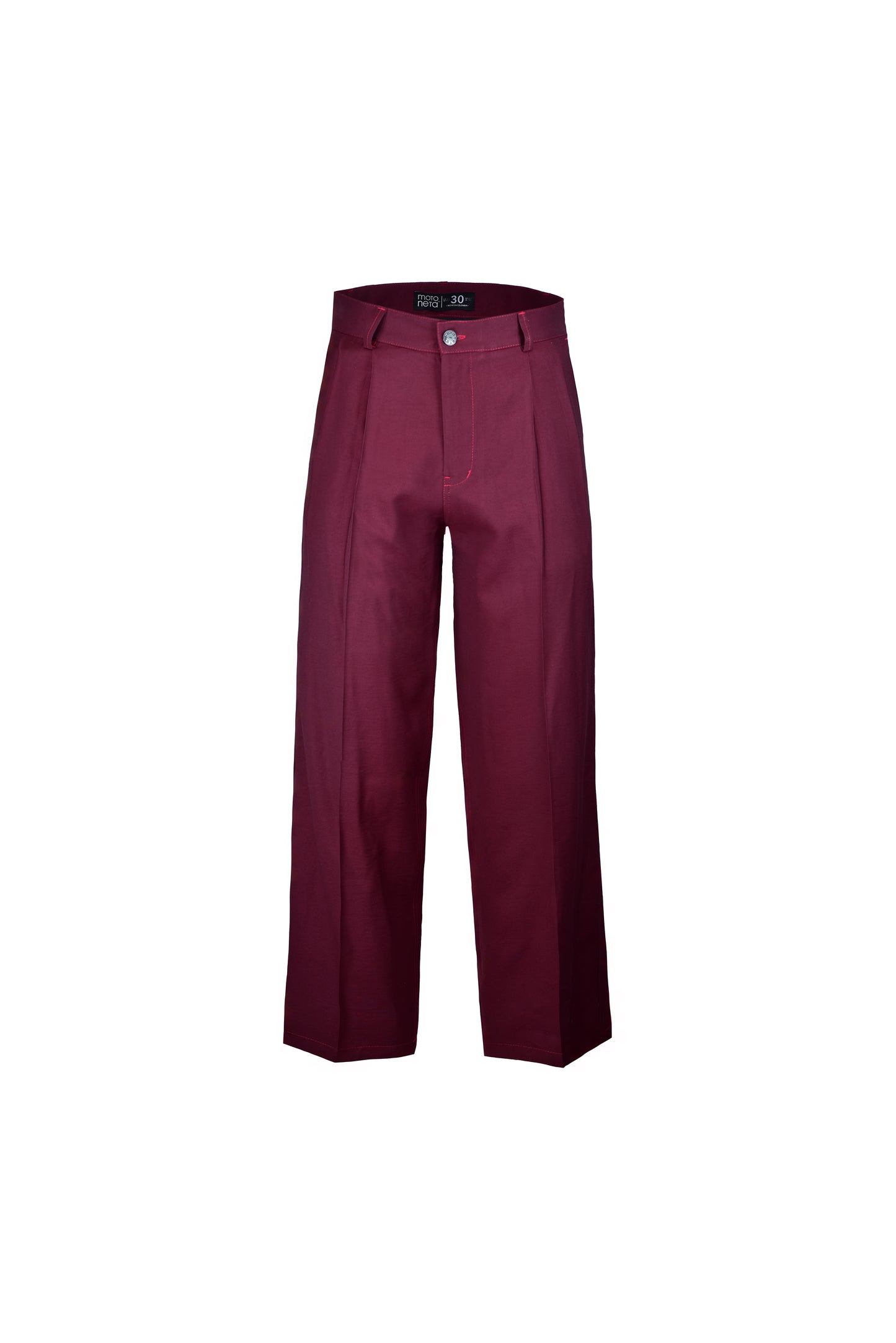 Pantalón wide leg vinotinto