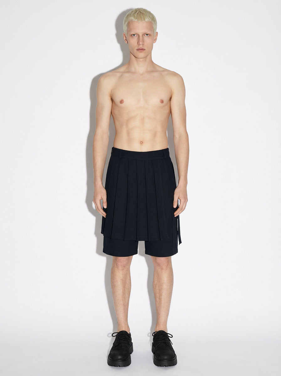 Short Kamon con Pliegues