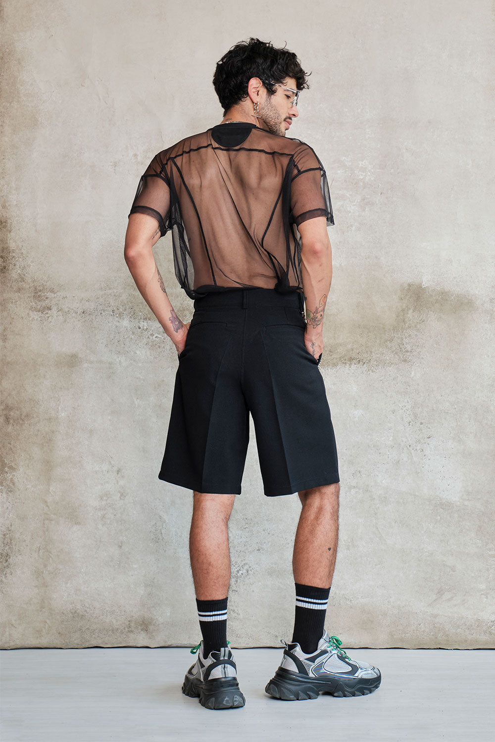 Tailored jort negro