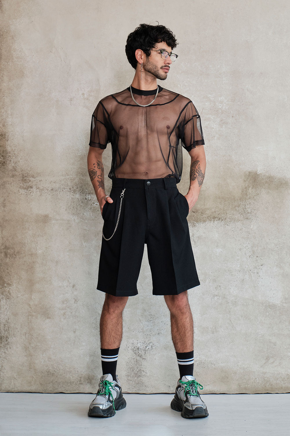 Tailored jort negro