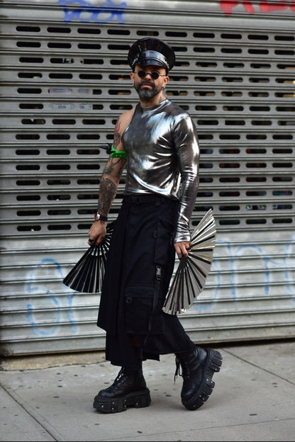 Camiseta sleeve one silver