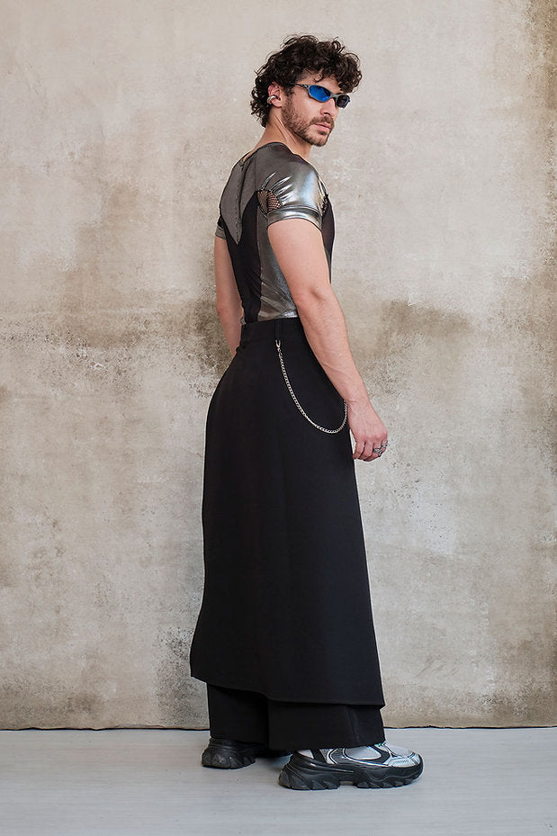 Falda pantalon capas negro