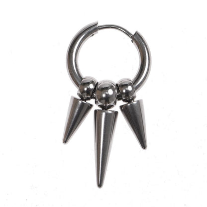 Punk silver earring