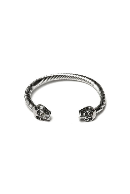 Skull bangle silver