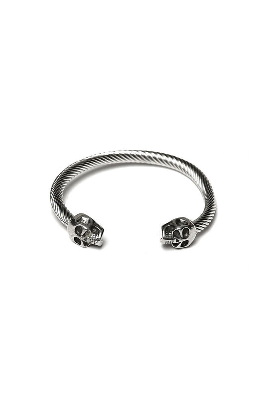 Skull bangle silver