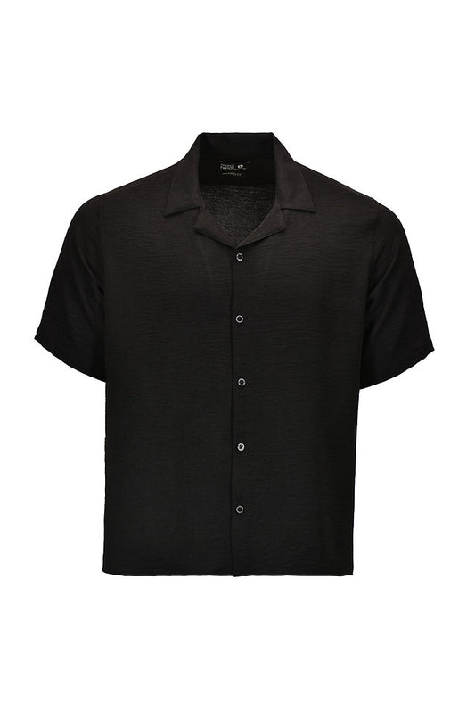 Camisa bowling regular fit negra